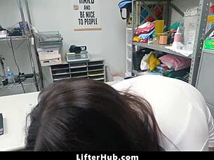 Officer Rips Clothes Fucks Young Thief Cowgirl Garage