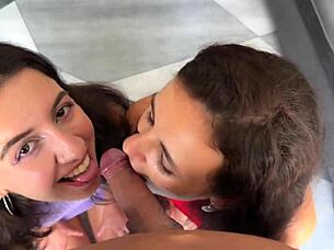 cute neighbors deepthroat suck cock facial cumwalk public