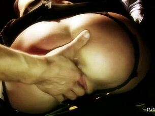 brunette milf enjoys group play on poker table