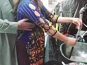 😏 indian maid fucked hard in kitchen alone 🔥