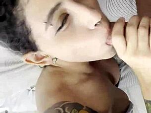 Neighbor Shoves Dick in Mouth Wakes Me for Cum Swallow