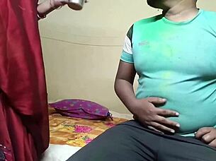 indian holi festival first time romp with neighbor wife outdoors