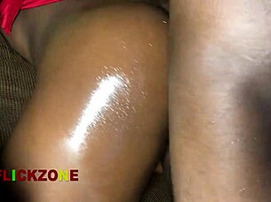 Big Tits Ebony Lady Oiled Pussy Workout Encounter