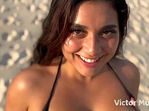 argentina tourist fucked on beach then home squirting