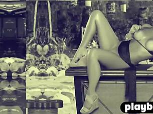 Curvy ebony candace leilani lingerie tease