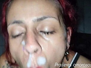 Prostitute slurps cock till i cum down her throat