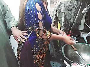 😏 indian maid fucked hard in kitchen alone 🔥