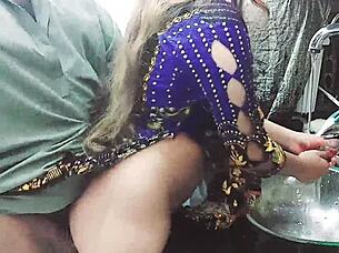 😏 indian maid fucked hard in kitchen alone 🔥