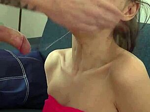 candie cross kneels ponytail yanked hard facefuck slapped rough