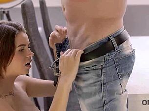Old young sex relaxes with cowgirl riding