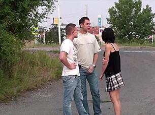 petite cutie teen street gangbang orgy 😈🔥👯‍♀️