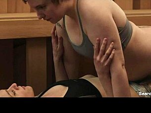 Lena Hall's topless handjob tease in nude scene