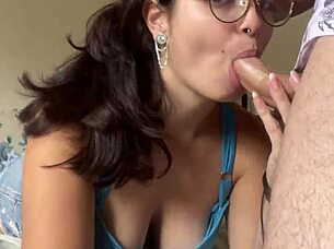 nerdy busty deepthroats wellington's huge cock 🔥💦