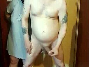 Girlfriend Kelly humiliates me naked blindfolded on cam big cumshot