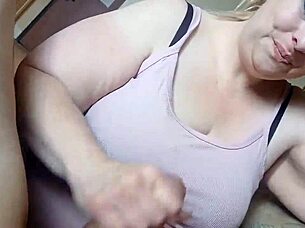 god this cock swallowing slut wife teases with her big tits before deepthroat