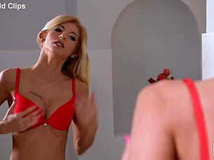 Sexy Blonde Stockings Blowjob Cheers Hubby