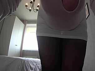 striptease from busty milf's big ass close-up holes 😍 second cam watches bbw pawg