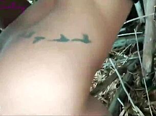 Monster Cock Pounds Cuckold Wife Outdoors