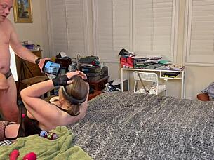 Granny Peggy Sue pegs first time ends with mouthful cum