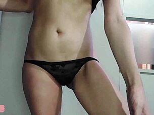 nini tries on tight legging ass haul