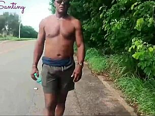 Monster Cock Pounds Cuckold Wife Outdoors