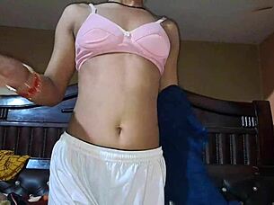 Sensual desi Indian babe moans loud in rough doggystyle ass licking