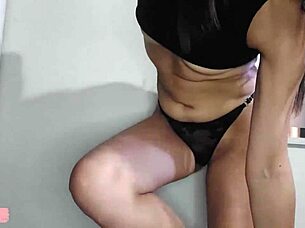 nini tries on tight legging ass haul