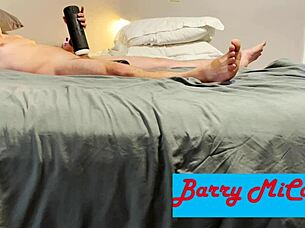 intense solo masturbation with vibrating sucking toy and balls buzz