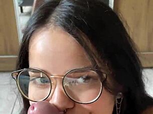 nerdy busty deepthroats wellington's huge cock 🔥💦