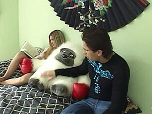 Blonde Skinny Teen Stepsis Swallows Bros Cum Home Alone