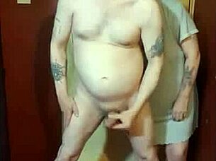 Girlfriend Kelly humiliates me naked blindfolded on cam big cumshot