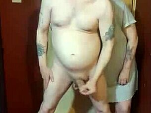 Girlfriend Kelly humiliates me naked blindfolded on cam big cumshot