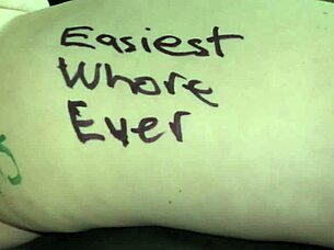 kiwi milf slut gets degraded with body writing creampie like trailer trash whore
