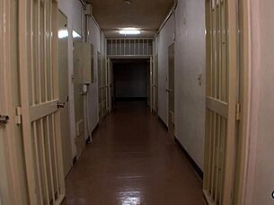 horny cop fucks tight bitch outside prison cell rough