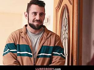 Nuru masseuse chokes on cock guiding virgin's first cumshot