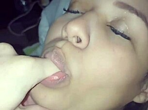 Brunette USA Wife's Big Natural Tits Gush Milk!