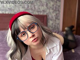 naughty college girl's asmr lingerie tease and ass play