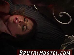 Ebony teen in trouble with blonde in extreme BDSM bondage