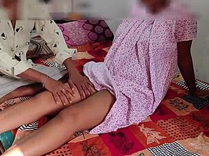 Servant massages mistress's feet then pounds her hard doggystyle 😈👣💦