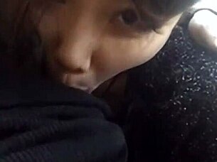 pretty asian teen gives amazing blowjob skills