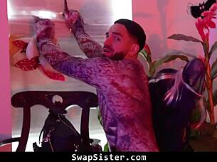 Young group swaps partners for wild foursome orgy pounding
