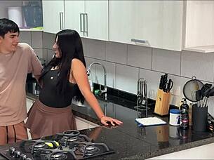 roommate fucks me hard in kitchen again oh god