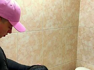 horny skinny latina students caught fucking wildly in school bathroom