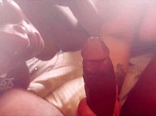 Squirting ebony milf face sits monster black cock wildly