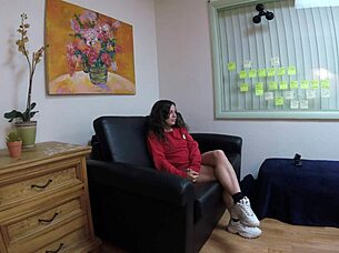 lala rose gags on cock before anal pounding