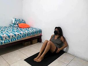 Watch her shake that huge Latina ass pre-fuck workout