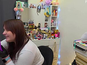 curvy bbw milf backstage dirty talk jerk off with homemade toys!