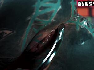 sucking steel hard like your cock in my pink corset 😈