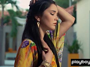 Ukrainian Brunette Teen Malena Fendi Strips to Reveal Natural Tits Pussy