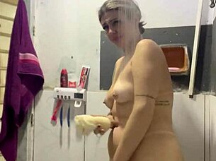 video call flashing big ass tits and wet pussy while cuck watches soccer